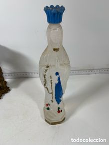 Antiques: 01_ Antigua botella agua bendita Lourdes